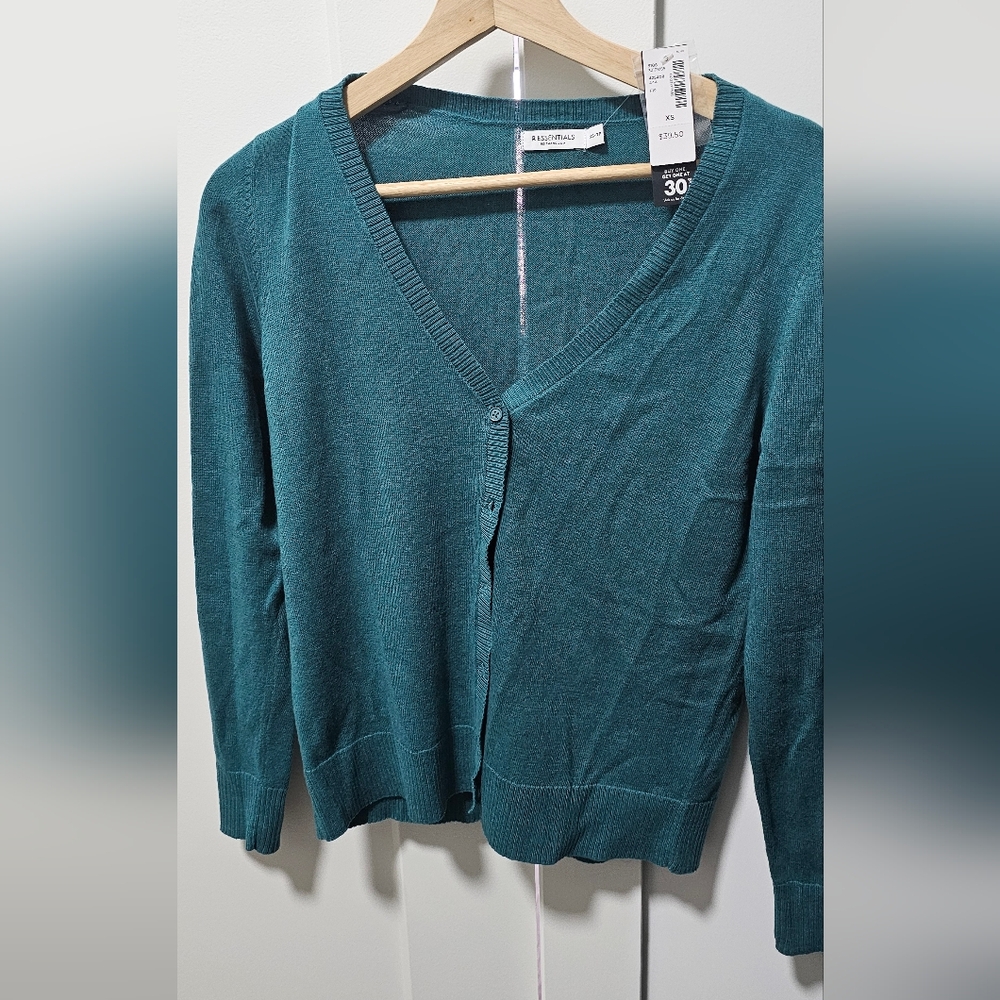 Stylish Reitmans Teal V-Neck Sweater